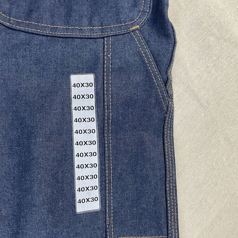 Vintage NWOT Big Ben Dark Denim Utility Jean Mens Sz 40x30 Blue Cotton Deadstock - Picture 8 of 14